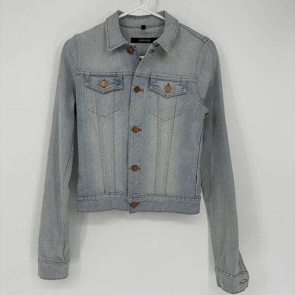 J Brand Jackets & Blazers - J Brand Jacket Womens XS Denim Atomic Stretch Button Up Distressed 40503225